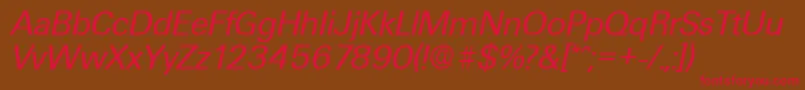 Шрифт UltimateSerialRegularitalicDb – красные шрифты на коричневом фоне