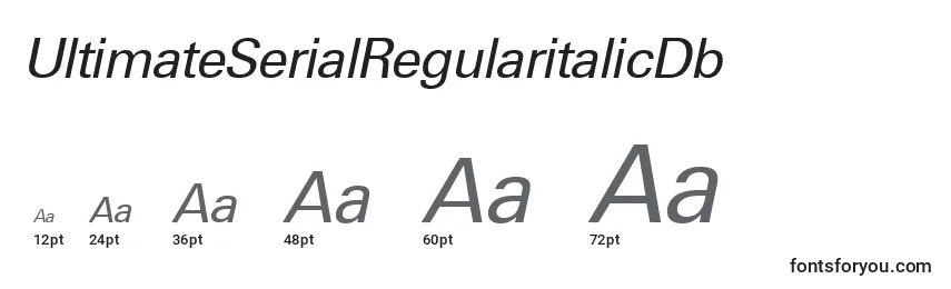 Größen der Schriftart UltimateSerialRegularitalicDb