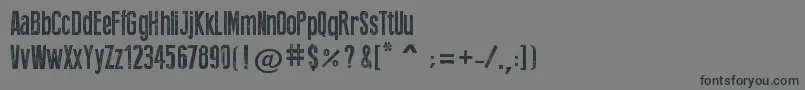 フォントPressStyle – 黒い文字の灰色の背景
