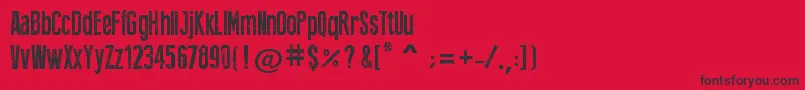 PressStyle Font – Black Fonts on Red Background