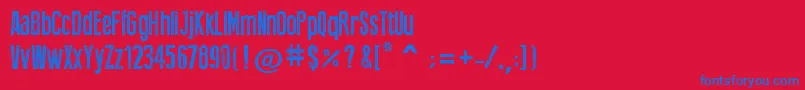 フォントPressStyle – 赤い背景に青い文字