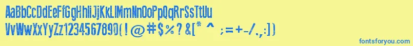 PressStyle Font – Blue Fonts on Yellow Background