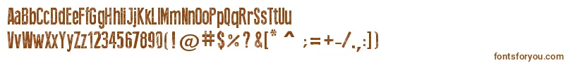 Шрифт PressStyle – коричневые шрифты на белом фоне