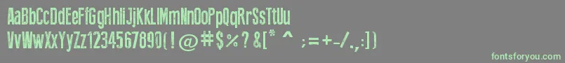 PressStyle-fontti – vihreät fontit harmaalla taustalla