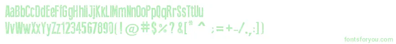 PressStyle Font – Green Fonts on White Background