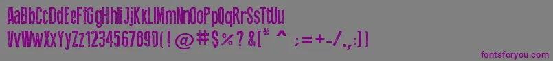 Шрифт PressStyle – фиолетовые шрифты на сером фоне