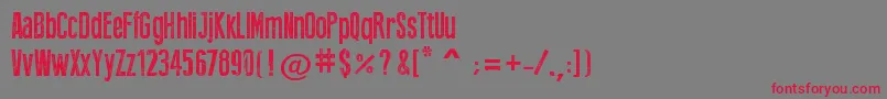PressStyle Font – Red Fonts on Gray Background