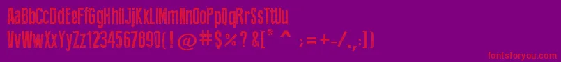 PressStyle Font – Red Fonts on Purple Background