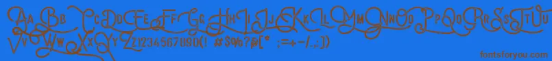 VulturemotorDemo Font – Brown Fonts on Blue Background