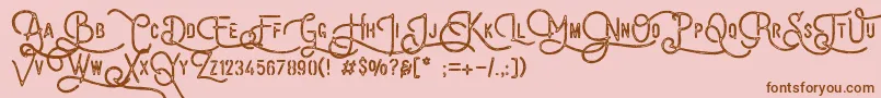 VulturemotorDemo Font – Brown Fonts on Pink Background