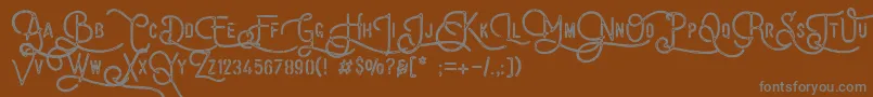VulturemotorDemo Font – Gray Fonts on Brown Background