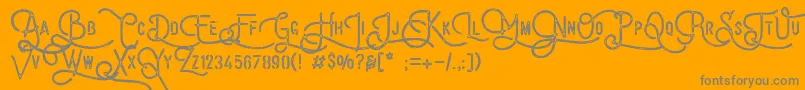 VulturemotorDemo Font – Gray Fonts on Orange Background