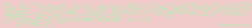 VulturemotorDemo Font – Green Fonts on Pink Background