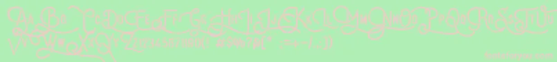 VulturemotorDemo Font – Pink Fonts on Green Background