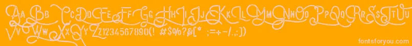 VulturemotorDemo Font – Pink Fonts on Orange Background