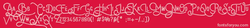 VulturemotorDemo Font – Pink Fonts on Red Background