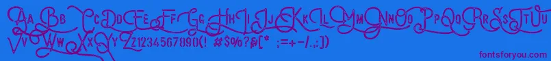 VulturemotorDemo Font – Purple Fonts on Blue Background