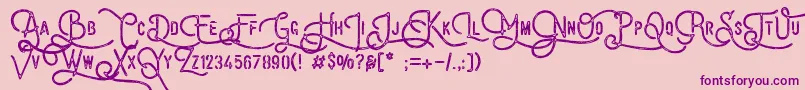 VulturemotorDemo Font – Purple Fonts on Pink Background