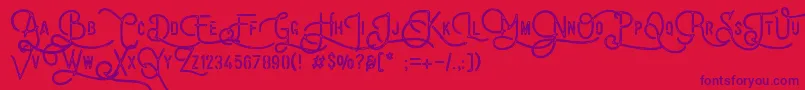 VulturemotorDemo Font – Purple Fonts on Red Background