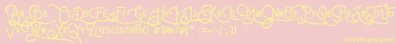 VulturemotorDemo Font – Yellow Fonts on Pink Background