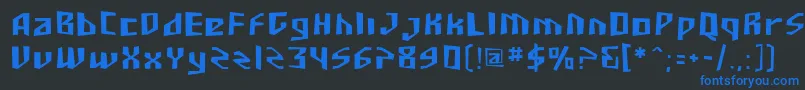 Шрифт Sf – синие шрифты на чёрном фоне