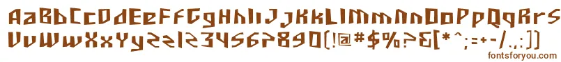 Sf-fontti – ruskeat fontit valkoisella taustalla