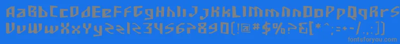 フォントSf – 青い背景に灰色の文字