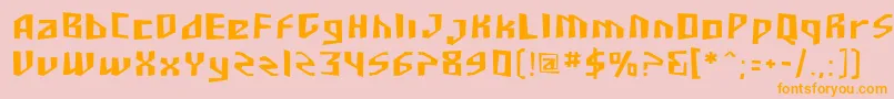 Sf Font – Orange Fonts on Pink Background