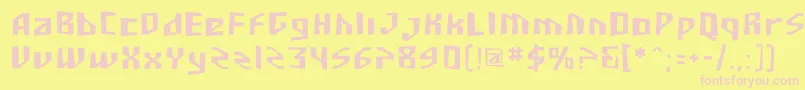 Шрифт Sf – розовые шрифты на жёлтом фоне