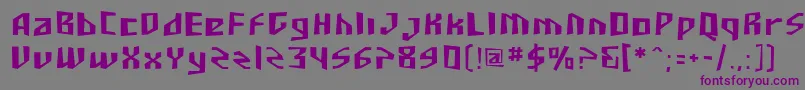 Sf-Schriftart – Violette Schriften auf grauem Hintergrund