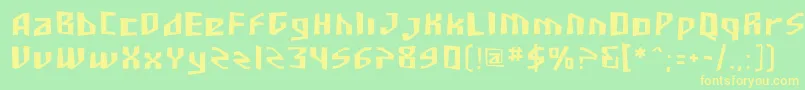 Шрифт Sf – жёлтые шрифты на зелёном фоне