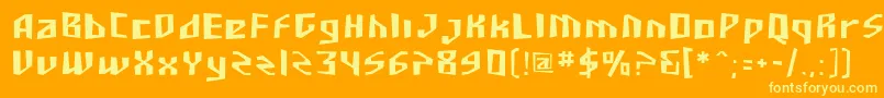 Sf Font – Yellow Fonts on Orange Background