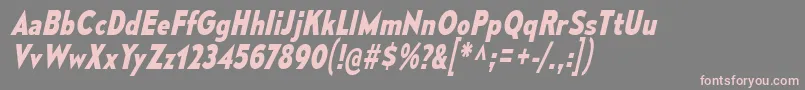 MesmerizeScBdIt Font – Pink Fonts on Gray Background