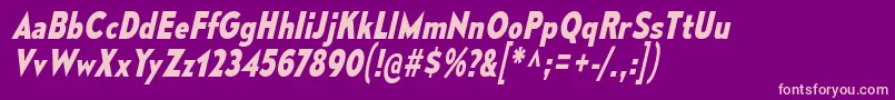 MesmerizeScBdIt Font – Pink Fonts on Purple Background
