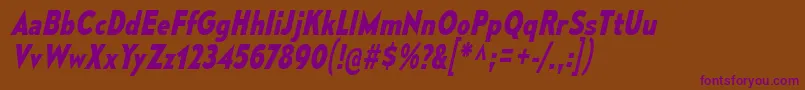 MesmerizeScBdIt Font – Purple Fonts on Brown Background