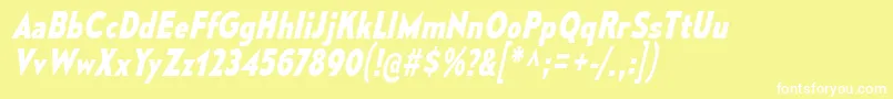 MesmerizeScBdIt Font – White Fonts on Yellow Background