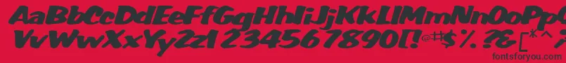 WummerlinscriptsskItalic Font – Black Fonts on Red Background