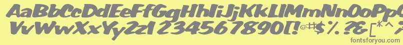 WummerlinscriptsskItalic Font – Gray Fonts on Yellow Background