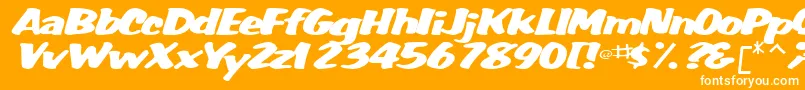 WummerlinscriptsskItalic Font – White Fonts on Orange Background