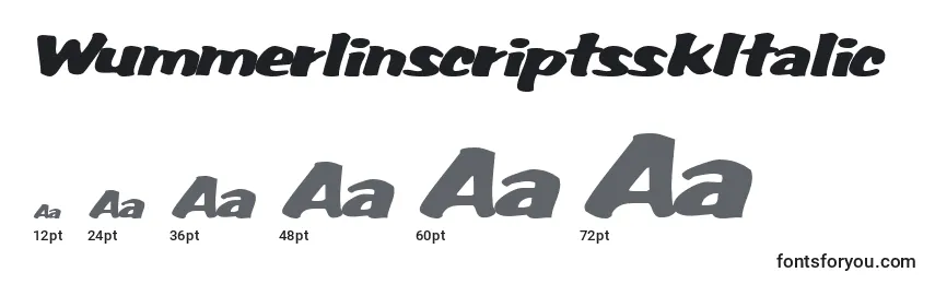 Größen der Schriftart WummerlinscriptsskItalic