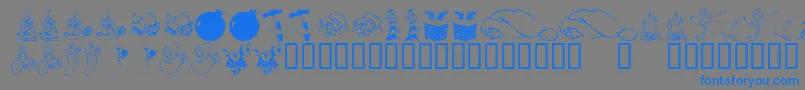 KrChristmasDings2004-Schriftart – Blaue Schriften auf grauem Hintergrund