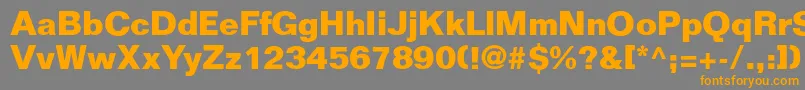 FoldmoderndbNormal Font – Orange Fonts on Gray Background