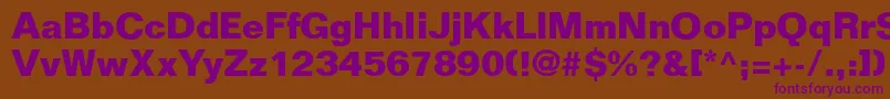 FoldmoderndbNormal Font – Purple Fonts on Brown Background