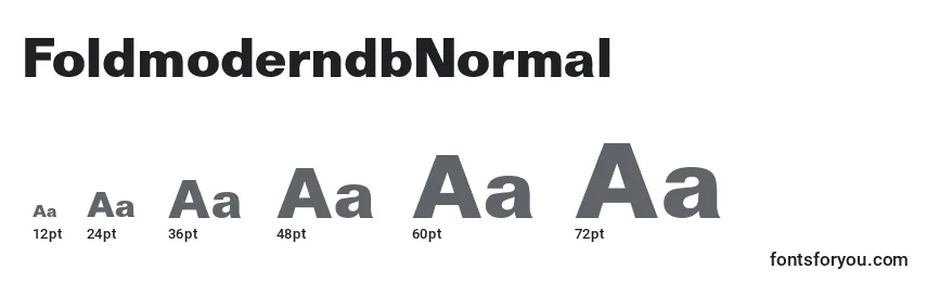 Размеры шрифта FoldmoderndbNormal
