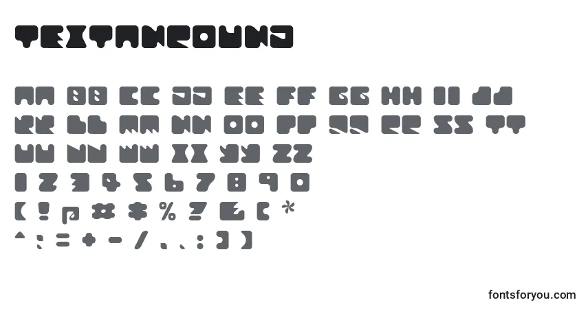 Fuente TextanRound - alfabeto, números, caracteres especiales