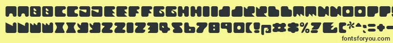 TextanRound Font – Black Fonts on Yellow Background