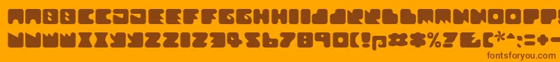 TextanRound Font – Brown Fonts on Orange Background