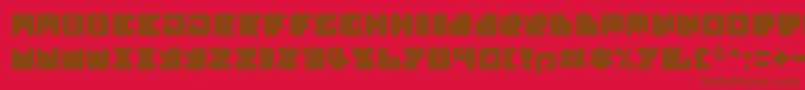 TextanRound Font – Brown Fonts on Red Background