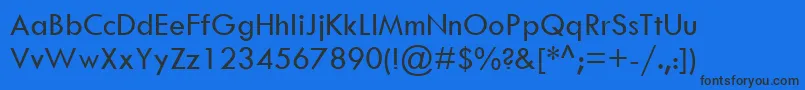 TwCenMt Font – Black Fonts on Blue Background