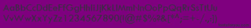 TwCenMt Font – Black Fonts on Purple Background